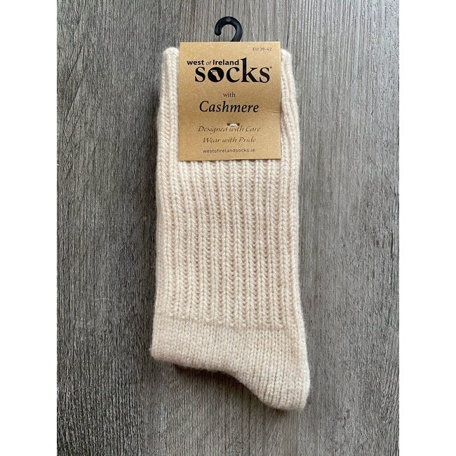 Cream Womens Cashmere Blend Socks