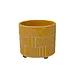4" Yellow Geo Pattern Pot