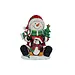 13" LED Snowman w/ Penguin Decor