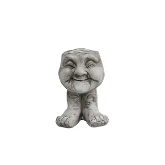 7" Old Lady Face Pot