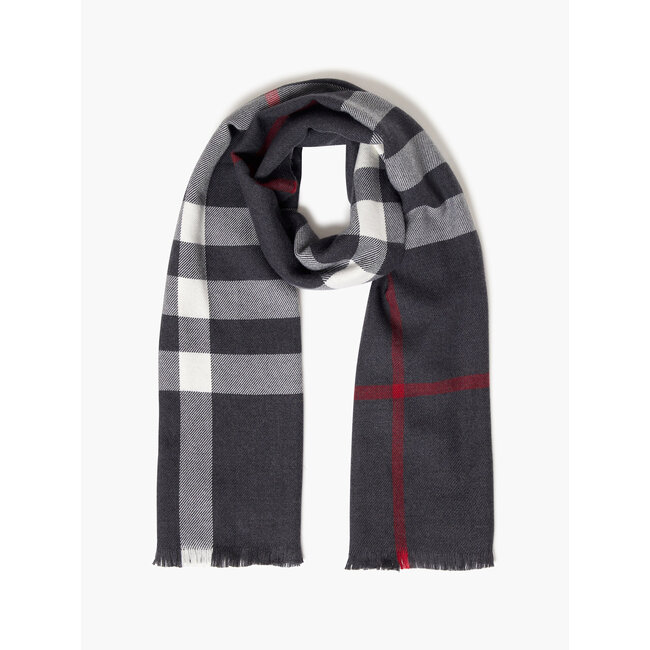 Classic Checkered Merino Wool Scarf