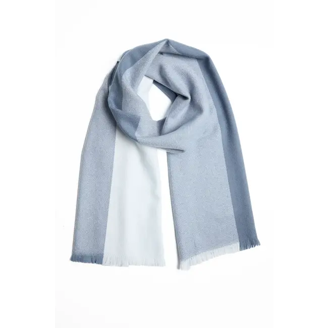 Denim 4 Block Extra Fine Merino Scarf