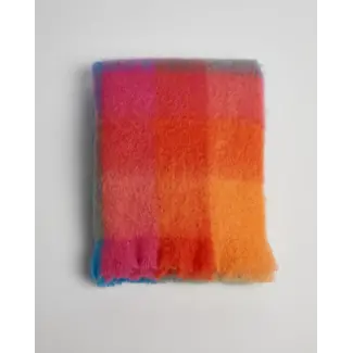 Colour Block Mohair Throw
