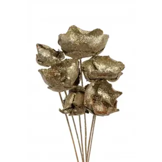Champagne Glitter 6 Stem Palm Caps