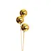 Gold Glossy 3 Stem Ornamental Balls