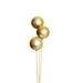 Gold Matte 3 Stem Ornamental Balls