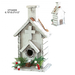 Tall White Xmas Birdhouse