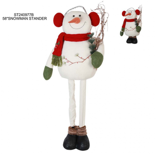 58" Standing Snowman w/ Earmuffs
