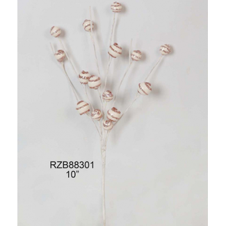 10" Glitter Candy Cane Pick
