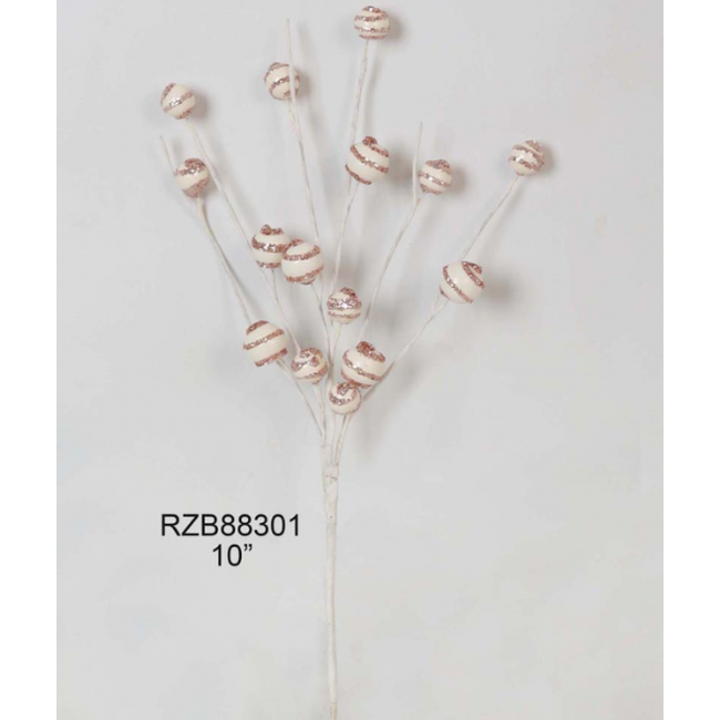 10" Glitter Candy Cane Pick