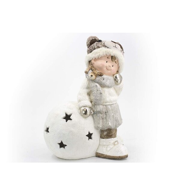 18" Girl on Snowball