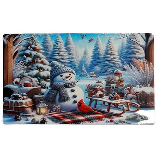 29x18" Snowman Rubber Mat