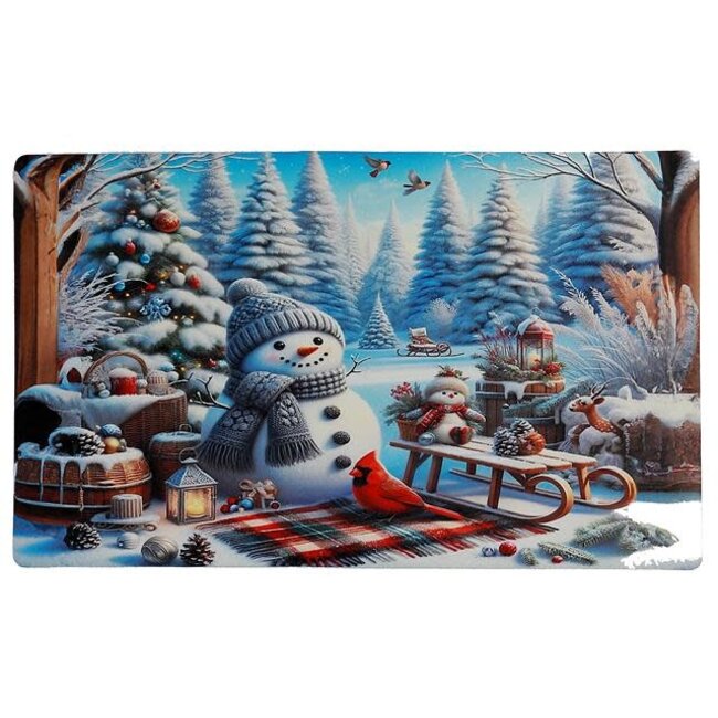 29x18" Snowman Rubber Mat