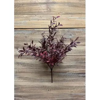 18" Burgundy Willow Leaves Pick