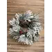 18" Snowy Leaf Pine Wreath w/ Berries