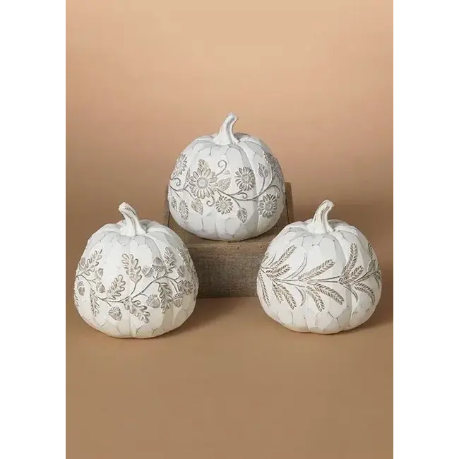 Resin White Harvest Pumpkin