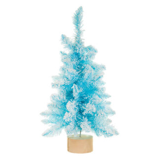 24" Blue & White Frosty Christmas Tree