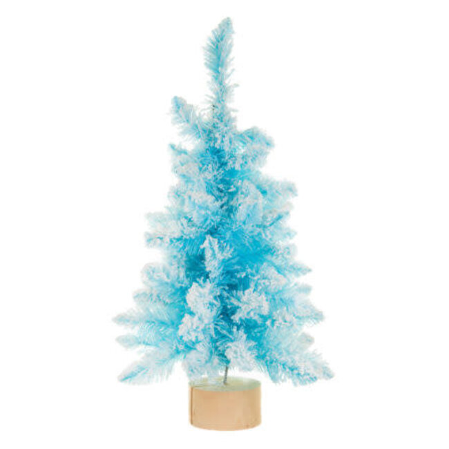24" Blue & White Frosty Christmas Tree
