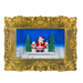 LED Gold Frame Snow Globe w/ Santa