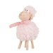 10" Fluffy Pink Wool Sheep Doll