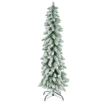 5' Flocked LED Green Douglas Fir Tree