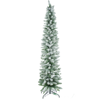 7' Flocked LED Green Douglas Fir Tree