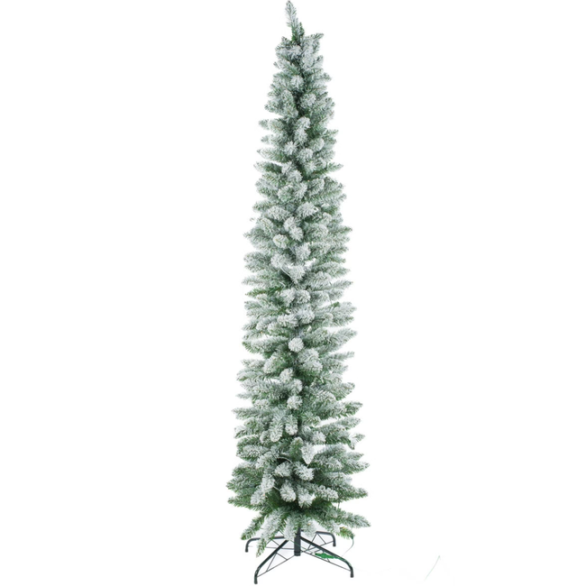 7' Flocked LED Green Douglas Fir Tree