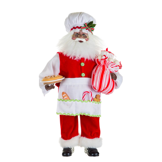 18" Chef Santa w/ Pie