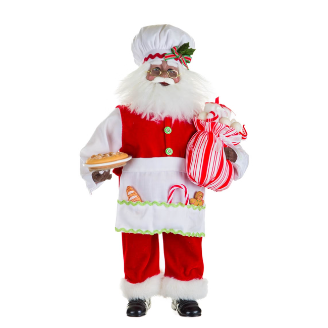 18" Chef Santa w/ Pie