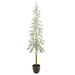6' Flocked Green & White Tree