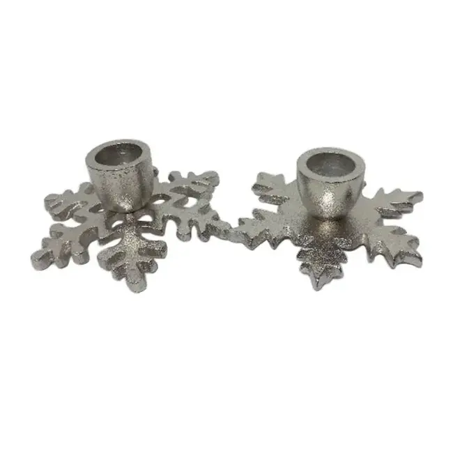 Metal Snowflake Candle Holder