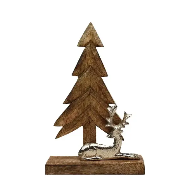 Wooden Tree w/ Deer