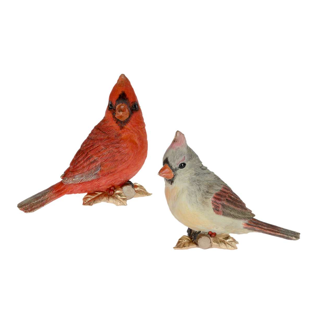 5" Cardinal on Gold Branch