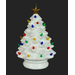 14" White Xmas Tree w/ Coloured Lights