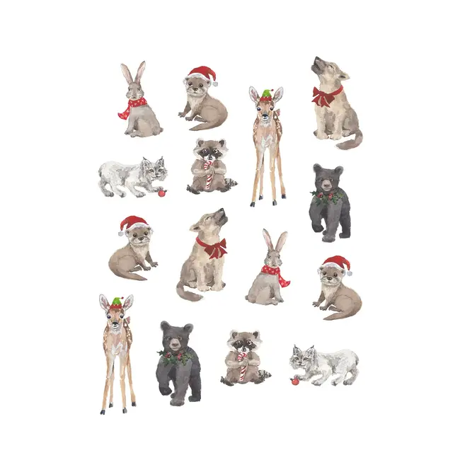 Baby Animals Frame Tea Towel