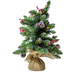 LED Xmas Tree w/ Pinecones & Berries