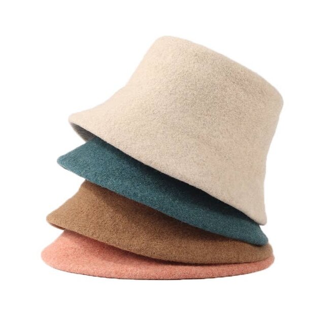 Solid Wool Bucket Hat