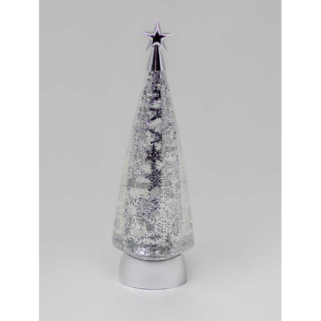 LED Silver Spin Tree