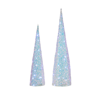 LED White Conical Tree