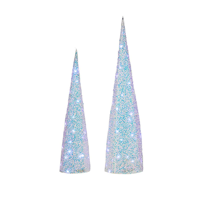 LED White Conical Tree