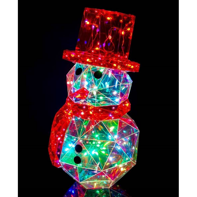 LED Iridescent Snowman