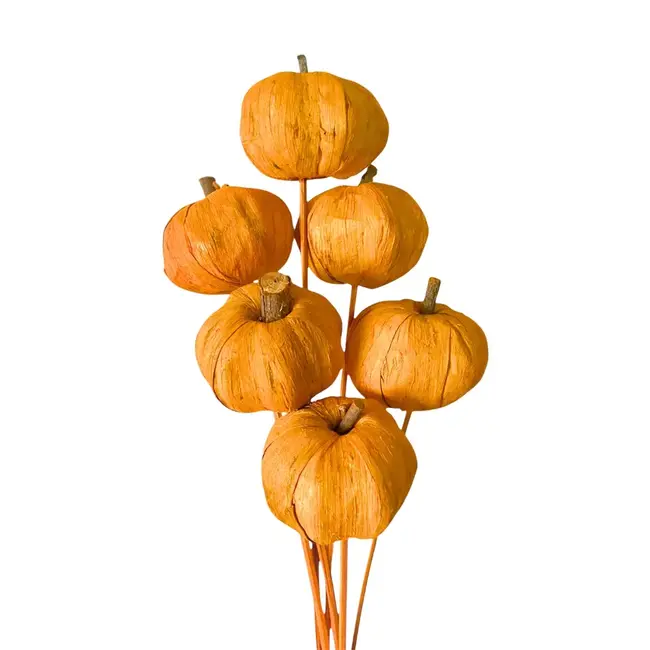 3" Orange Pumpkin Pick