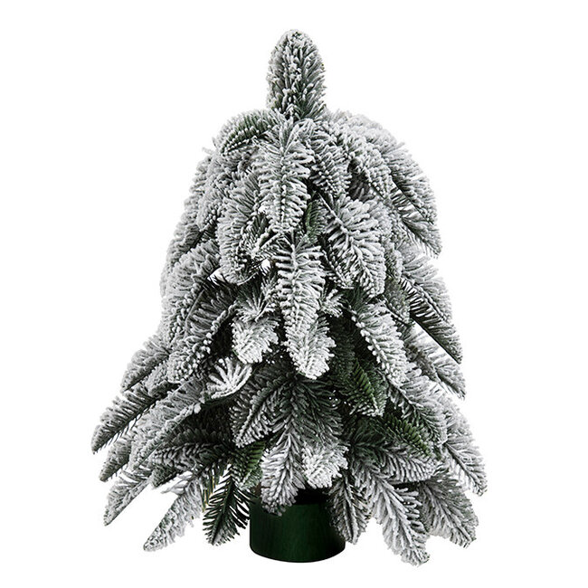 17" Downswept Snowy Pine Tree w/ Pot