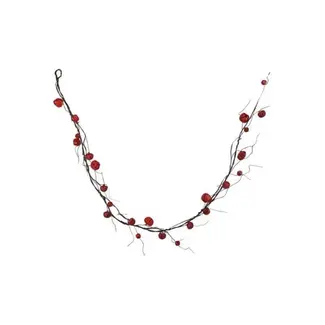 60" Red Jingle Bell/Twig Garland