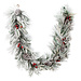 6' Flocked Mixed Pine Garland w/ Berries