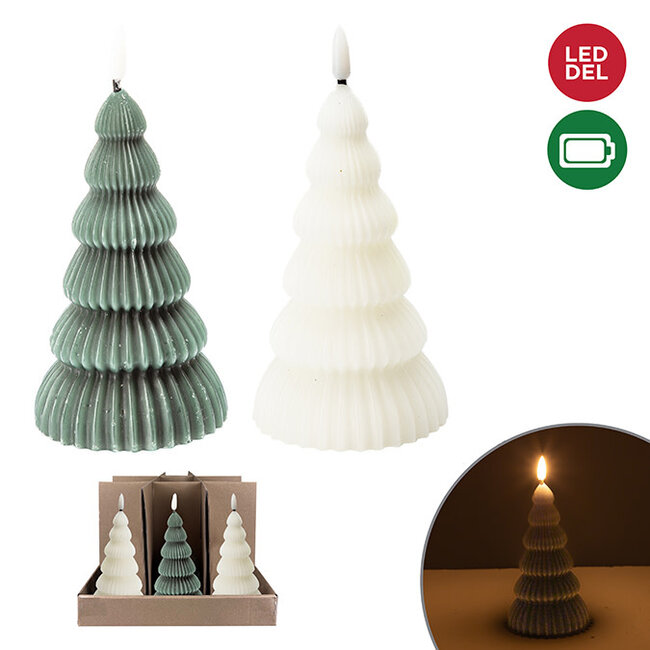 3D Flickering Christmas Tree Candle