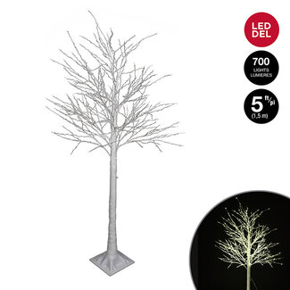 5' Prelit White Birch Tree