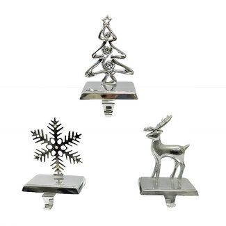 Silver Shiny Stocking Holder