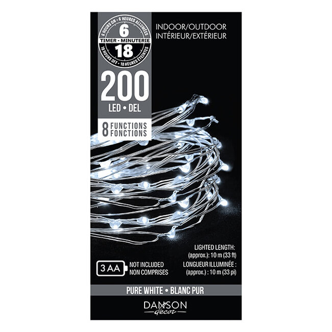 200 LED Microdot Pure White Lights