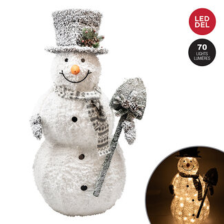 4' LED Frosted Snowman w/ Shovel